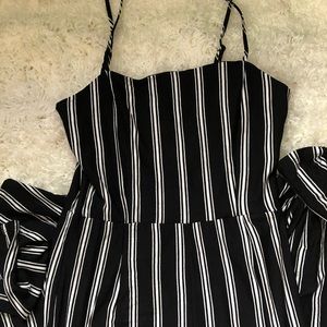 FOREVER 21 STRIPED JUMPSUIT